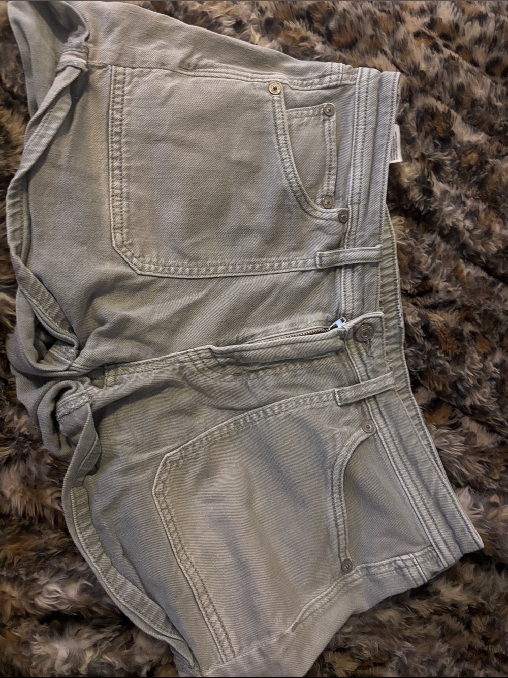 American Eagle Outfitters Light Gray Denim Jean Shorts